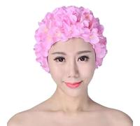 Handmade Women Swimming Caper - Floral Brocade Pattern Size Retro Style Swimming Cap | Swimming Pool Use Beach Holiday Equipment Exercise