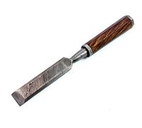 Handmade Wood Working Chisel 30mm | Damascus Steel Blade | Octagone Rosewood Handle | Premium Mortising & Carving Tool With Leather Edge Protector