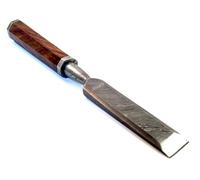 Handmade Wood Working Chisel 40mm | Damascus Steel Blade | Octagone Rosewood Handle | Premium Mortising & Carving Tool with Leather Edge Protector