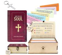 Handmade Wooden Bible Verses Box,Daily Bibles Verses,150PCS Bible Verse Cards,Christian Prayer Box,Positive Daily Encouragement,Catholic Confirmation,Inspirational Gift for Women Men