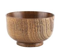 Handmade Wooden Bowl for Kids, Heat Resistant, Multipurpose Soup Salad Cereal, Natural Grain Finish, Brown, 9.8x6cm, 63g