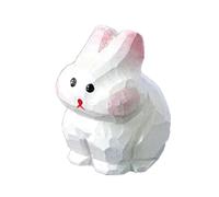 Handmade Wooden Carved Rabbit Miniature Figure Easter Home Office Decor or Bunny Sculpture for Collectors