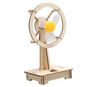 Handmade Wooden Desk Fan, Wooden Fan Toy Set, Over 7 Years Old Fan Toy for Science Experiments, Handmade Primary School Projects