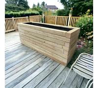 Handmade Wooden Garden Planter Box, Fully Assembled. Natural. Handmade to order in Somerset. Raised bed trough plant pot pressure treated (90x40x40cm (LxDxH))