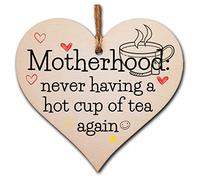 Handmade Wooden Hanging Heart Plaque Gift for Mum Funny Gift about Motherhood