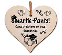 Handmade Wooden Hanging Heart Plaque Gift Well Done on Graduation Congratulations Keepsake