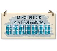 Handmade Wooden Hanging Wall Plaque Not Retired Professional Grandad Decorative Funny Retirement Gift Father's Day