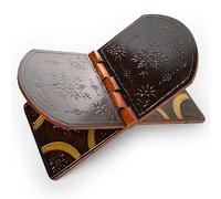 Handmade Wooden Holy Book Stand - Brown Handcrafted Indian Traditional Book Rest for Religious Prayer and Gifting (Design-2)