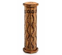 Handmade Wooden Incense Holder Burner Tower for Sticks Cones Ash Catcher