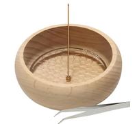 Handmade Wooden Incense Holder - Round Stick and Cone Burner | Wooden Round Incense Bowl Stick, Natural Ashcatcher Plate for Home, Yoga, Meditation, Tea Light and Studio Decoration