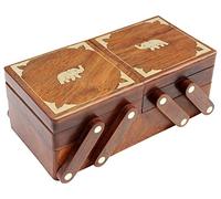 Handmade Wooden Jewelry Box for Women Jewel Organizer Hand Carved Gift Items