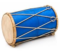 Handmade Wooden & Leather Classical Indian Folk Tabla Drum Set Hand Percussion Drums World Musical Instruments Punjabi Dhol Dholak Dholki 10 x 6 Inches Fun Birthday Housewarming Gift Ideas