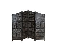 Handmade Wooden Paravent 200cm Oriental Decor Living Room, Brown