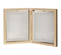 Handmade Wooden Photo Frame 6 Inch Modern Minimalist(D) | 360-degree swivel base, dual-sided display, holds 4 photos, smooth rotation, sturdy wood build