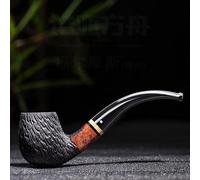 Handmade Wooden Pipe with Pipe Filter and Accessories, Deluxe Briar Tobacco Pipe Set Perfect Pipe Set for Beginners,