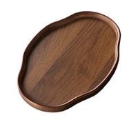 Handmade Wooden Plate, Easy to Stain Outside, Artificial Design for Fruits, Desserts, Centerpiece, Living Room, Wooden Snacks