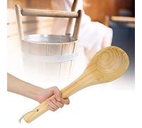 Handmade Wooden Sauna Ladle Spoon, 39cm, Natural Wood, Single Dipper for Steam Room and Sauna Accessories