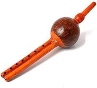 Handmade Wooden Snake Charmer Been Pungi Musical Instrument Wind Percussioon Played By Sapera- Pack Of 1 (Length - 16 Inches Approx.)