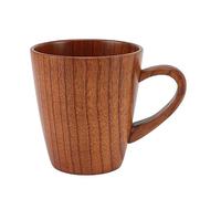 Handmade Wooden Tea Cups, Solid Wood Teacups for Tea Coffee Wine Beer, Multifunctional Hot Drink Mugs with Natural Grain, for Home Cafe Restaurant Use (1 Piece)