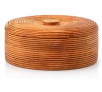 Handmade Wooden Tortilla & Roti Warmer with Lid, Food Safe, 9 Inch, Brown