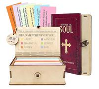 Handmade Wooden Verses Box | Daily Verses | 150pcs Scripture Cards Prayer Card for Emotions and Feelings, Christian Present for Women Mom Man