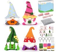 Handmade Wool Felting Kits for Beginners Felt Starter Kits with Needle Unleash Your Creativity and Make A Plush Toy Christmas Gnomes Plush Toy