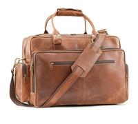 Handmade World Business Travel Briefcase Genuine Leather Messenger Air Cabin Carry on Luggage Duffel Bags for Men Laptop Bag fits 17 inches Laptop