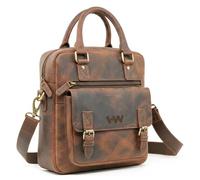 Handmade World Small Leather Messenger Tablet Sling Bag For Men 'The Dune' 11 inch Tablet Bag For Work Business Travel Crossbody Shoulder Purse