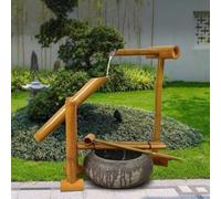 Handmade Zen Garden Water Feature, Bamboo Fountain Decoration for Japanese Garden