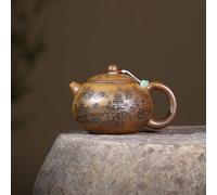 Handmade Zisha Teapot, Segmental Clay Chinese Yixing Purple Clay Tea Pot 460cc, Chinese Kungfu Brew Infuser Loose Leaf Tea