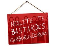 Handmaid's Tale - Latin Red Landscape - Small Twine | Printed Metal Wall Sign Plaque