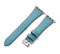 HANDODO Italian Genuine Leather Band Women for Apple Watch Series 10 9 8 7 6 5 4 3 2 1 SE SE2, SGS Certified Dressy Bracelet Cute Strap for iWatch 38mm 40mm 41mm 42mm, Turquoise