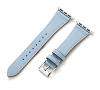 HANDODO Italian Genuine Leather Band Women for Apple Watch Series 10 9 8 7 6 5 4 3 2 1 SE SE2, SGS Certified Dressy Bracelet Cute Strap for iWatch 38mm 40mm 41mm 42mm, Blue