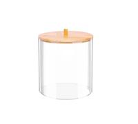 HANDOPCY Laundry Pods Container Acrylic Storage Box With Bamboo Lid Scoop Laundry Detergent Container Pods Scent Beads Organizer