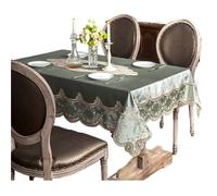 HANDOPCY Velvet tablecloth Soft Velvet Lace Embroidery Tablecloth, Rectangular, Dining, Kitchen, Square, Home Party, Solid Coffee Table Cover(120x170cm-Rectangle)