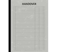 Handover Logbook: A4 8.5 x 11 General purpose handover logbook with bank template for key information to be recorded
