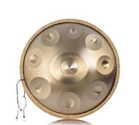 Handpan 22 inch D Minor Kurd Handpan, 10 Notes Handpan Drum Instrument, Steel Hand Drum, 432HZ Sound Handpans Drums for Sound Healing, Personal Meditation, Yoga(Gold)