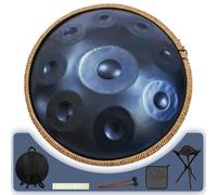 Handpan 22 inch D Minor Kurd Handpan 9 Notes Handpan Drum Instrument for Professional Performance, 440HZ Sound Handpan Drums for Adults