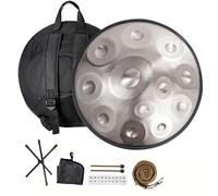 Handpan 22 Inches Adults Handpan Drum with Stand Hand Pan In D Minor Steel Hand Drum with Handpan Drum Bag, 2 Test Mallets, Hand Drum Stand, Maintenance Oil and Wiping Cloth