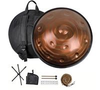 Handpan 22 Inches Adults Handpan Drum with Stand Hand Pan In D Minor Steel Hand Drum with Handpan Drum Bag, 2 Test Mallets, Hand Drum Stand, Maintenance Oil and Wiping Cloth