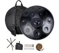 Handpan 22 Inches Adults Handpan Drum with Stand Hand Pan In D Minor Steel Hand Drum with Handpan Drum Bag, 2 Test Mallets, Hand Drum Stand, Maintenance Oil and Wiping Cloth