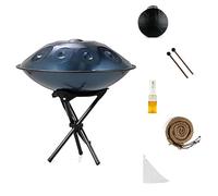 Handpan 22 Inches Drum Set 440Hz 9/10/12 Notes Hand Drum Instrument Premium Steel Hand Drums With Soft Handpan Bag Drumsticks Dust-Free For Meditation(Blue,9 Notes)