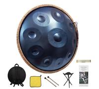 Handpan 432Hz D Minor Handpan Drum with Soft Bag Steel Hand Pan for Adults 9 10 12 Notes Percussion Instrument for Advanced Players, Yoga Studios & Sound Healing(Blue,9 Notes)
