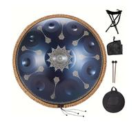 handpan, 432Hz Handpan Drum, 9 Notes 56 cm Healing D Minor,for Professional Performance(Desktop clip)