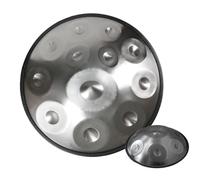 Handpan 440hz 22 Inches Steel Adults Handpan Drum Prremium Percussion Instrument 9/10/12 Notes for Meditation Performance Gift Steel Drums (Color : Silver 432Hz, Size : 12 notes)