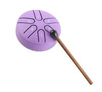 Handpan 6 Note Tongue - Professional Worry Percussion Instrument with Stick, Navy e Empty for Relaxation and Meditation (Violet)