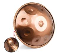 Handpan 9/10/12 Notes Durable Handpan Drum Professional Steel Drums Gift Instrument With Soft Handpan Bag 22in Meditation Yoga Handpan Gold (Color : 432Hz, Size : 10 notes)