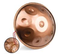 Handpan 9/10/12 Notes Durable Handpan Drum Professional Steel Drums Gift Instrument With Soft Handpan Bag 22in Meditation Yoga Handpan Gold (Color : 432Hz, Size : 12 notes)