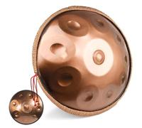 Handpan 9/10/12 Notes Durable Handpan Drum Professional Steel Drums Gift Instrument With Soft Handpan Bag 22in Meditation Yoga Handpan Gold (Color : 432Hz, Size : 9 notes)