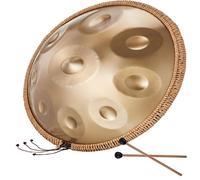 Handpan Drum 10 Notes D Minor Kurd 22in for Meditation and Sound Healing, Nitrided Steel Percussion Instrument with Mallets
